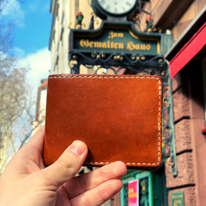 handmade personalized leather wallet gift idea