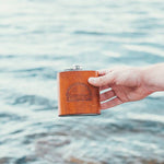 Leather Travel Flask Handmade Customized Gift for Him