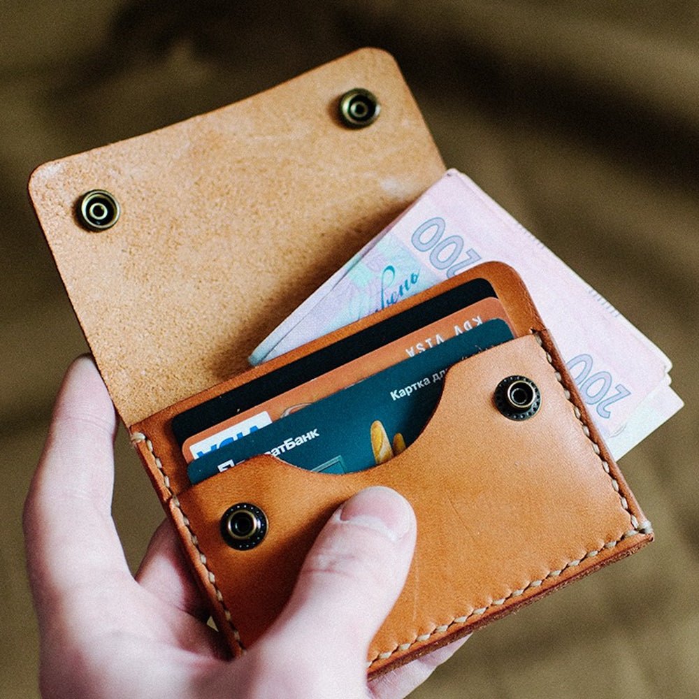 Mens Front Pocket Wallet - Add Monogram [Handmade]