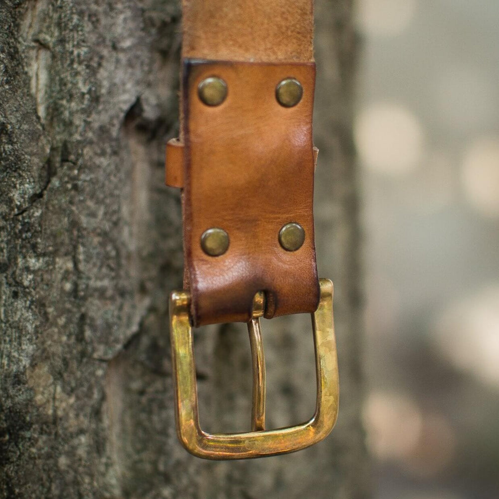 leather belt brass hardware