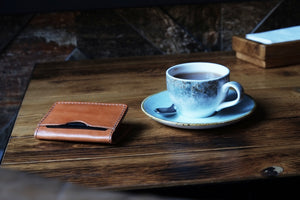 handmade brown leather wallet