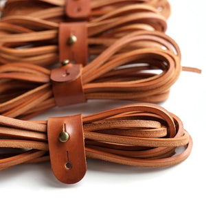 brown leather shoe laces