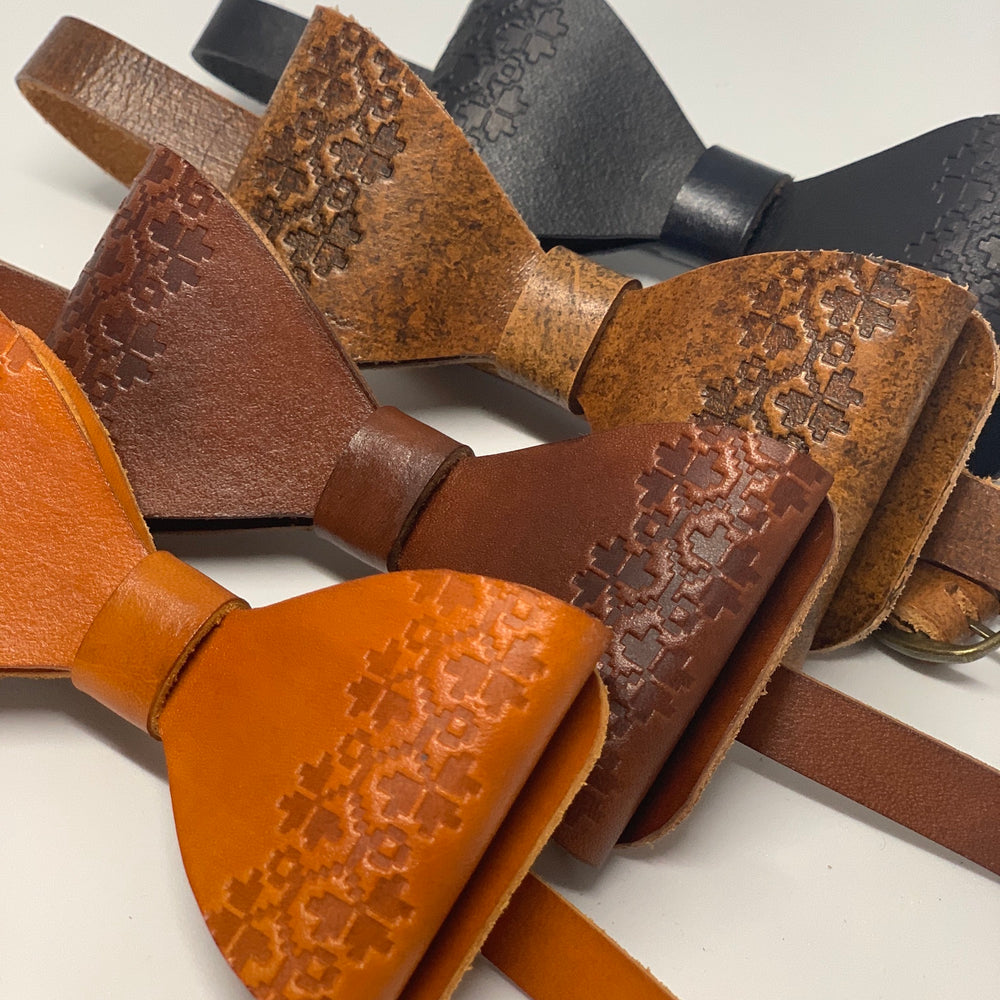 leather bow ties for groomsmen