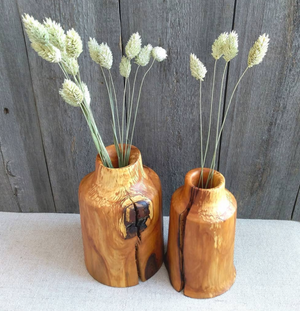 WOODEN VASE FOR DRIED FLOWERS