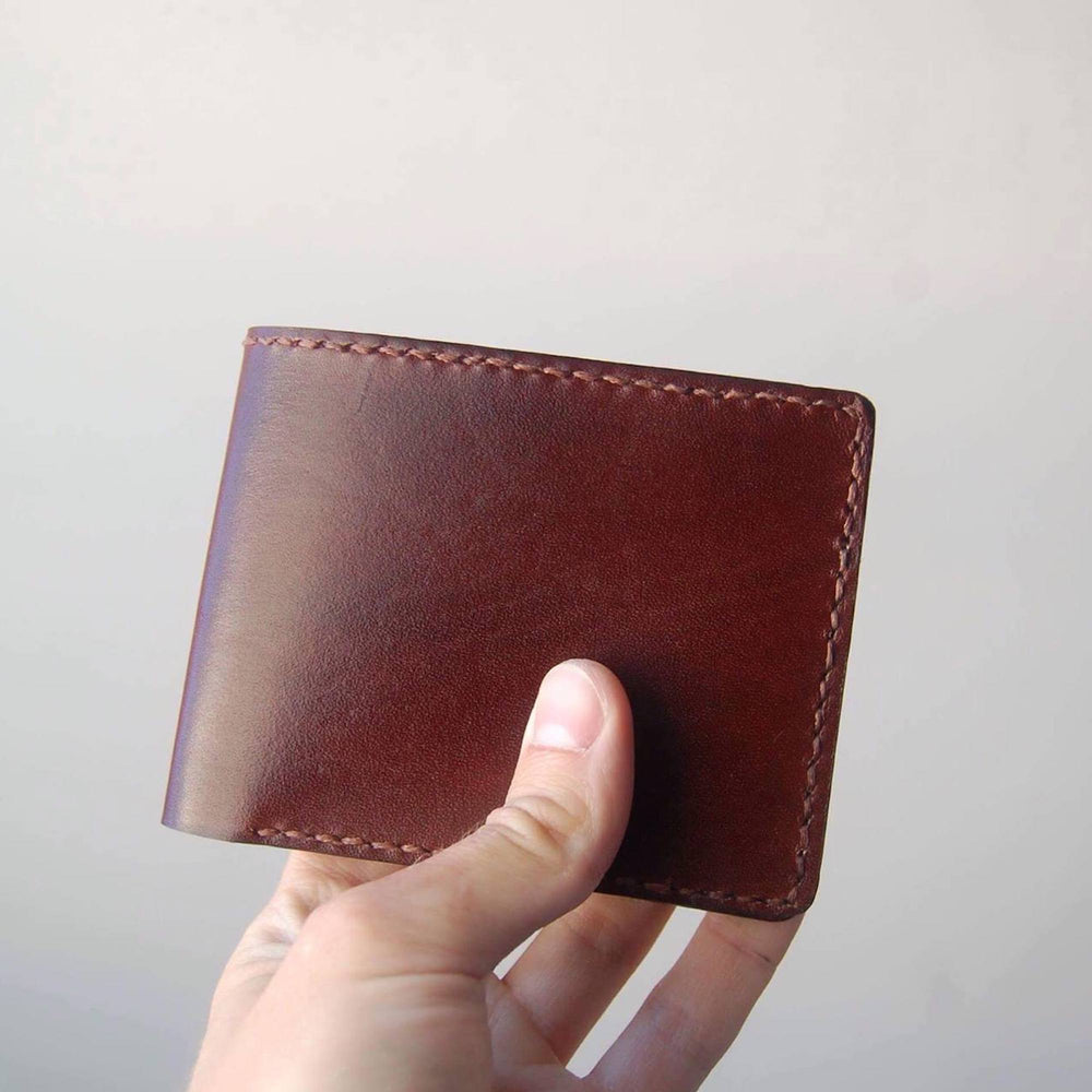 custom leather wallet brown