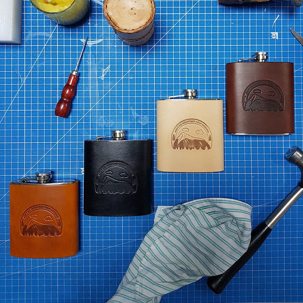 
            
                Load image into Gallery viewer, leather travel flask
            
        