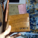 Vintage color leather wallet