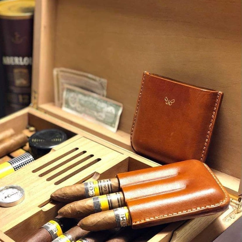 Benutzerdefinierter Name Handmade Cigar Case Weihnachtsgeschenk