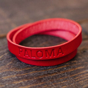 
            
                Load image into Gallery viewer, red bracelet leather gift
            
        