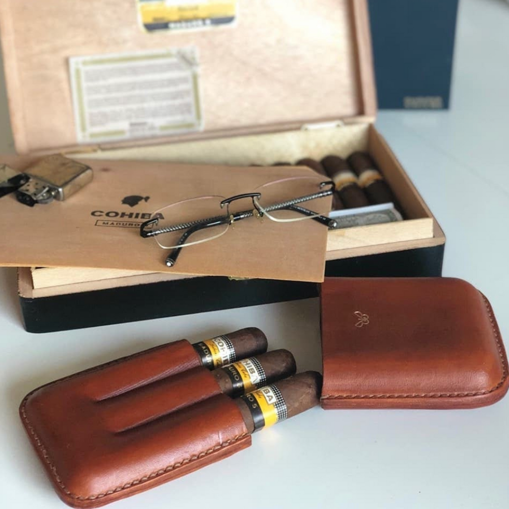 Custom Name Handmade Cigar Case Christmas Gift