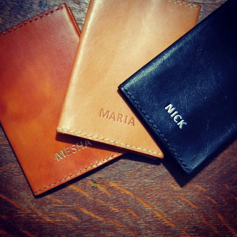 leather passport cover customized