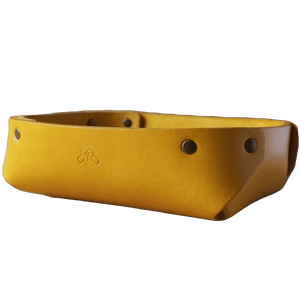 
            
                Load image into Gallery viewer, SMALL LEATHER VALET TRAY / YELLOW
            
        